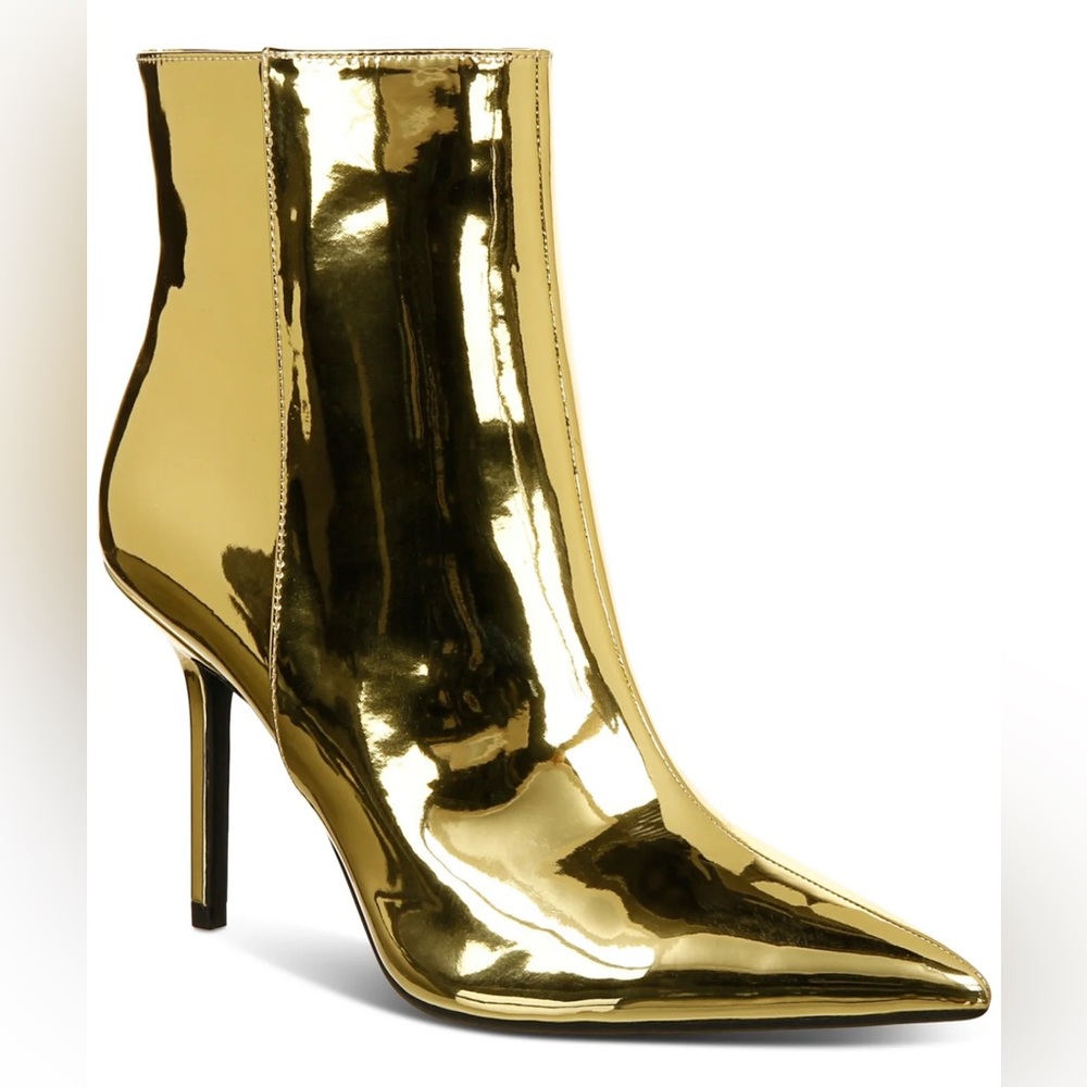 INC Concepts Women's Holand Pointed-Toe Dress Booties, Gold Size 10